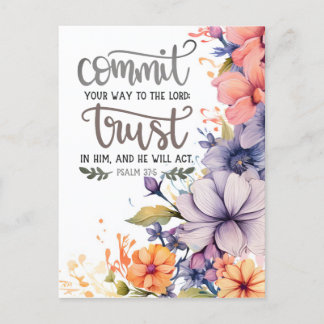 Carte Postale Message inspirant des psaumes