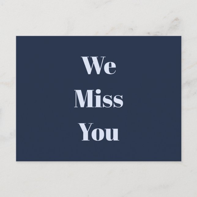 Carte Postale Message personnalisé Marine bleu et bleu pâle ciel (Devant)