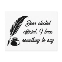 Message Quill Pen aux responsables élus