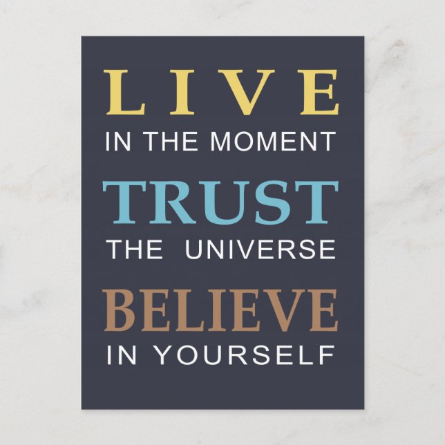 Carte Postale Message spirituel inspirant (Devant)