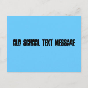 Carte Postale Message texte de l'ancienne école