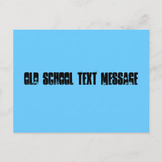 Carte Postale Message texte de l'ancienne école
