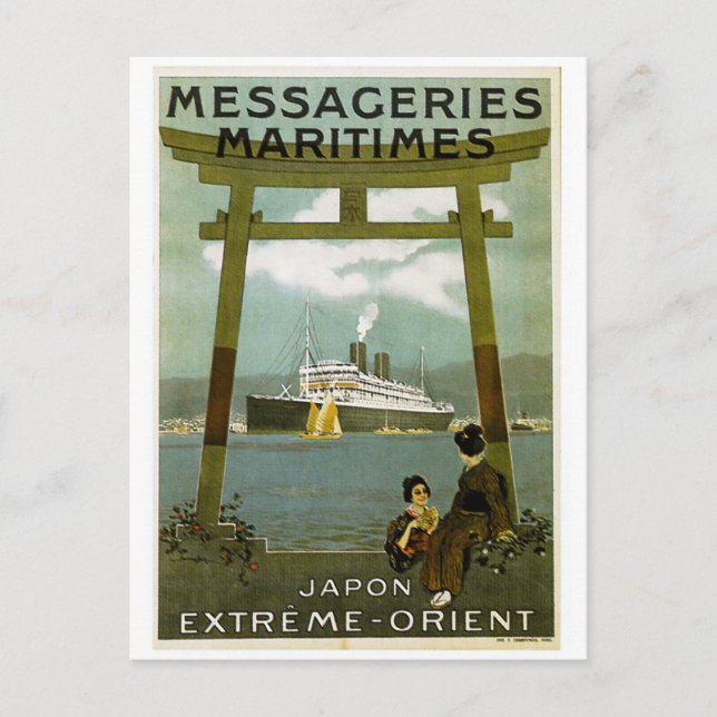 Carte Postale Messageries Maritimes Japon Extrême Orient (Devant)