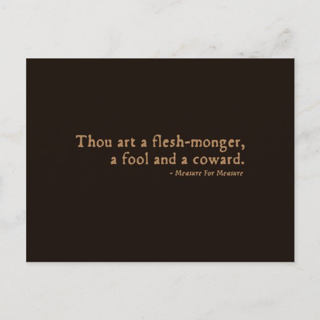 Carte Postale Mesure De L'Insulte De Mesure (Devant)