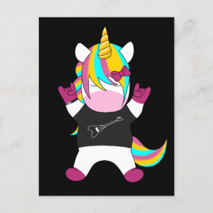 Carte Postale Metal unicorn