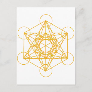 Carte Postale Métatron Cube Or