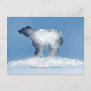 Carte postale météo pullover ours polaire