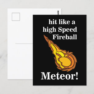 Carte Postale Météore Étoile Filante Boule de Feu Météore
