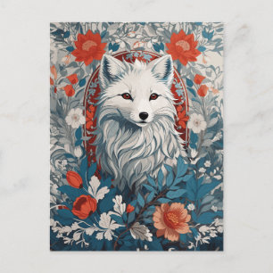 Carte Postale Métissage de la faune du renard arctique