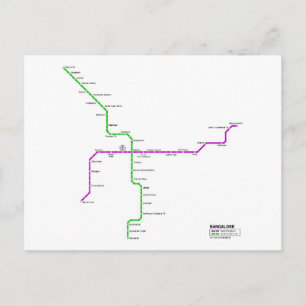 Carte Postale métro Bangalore