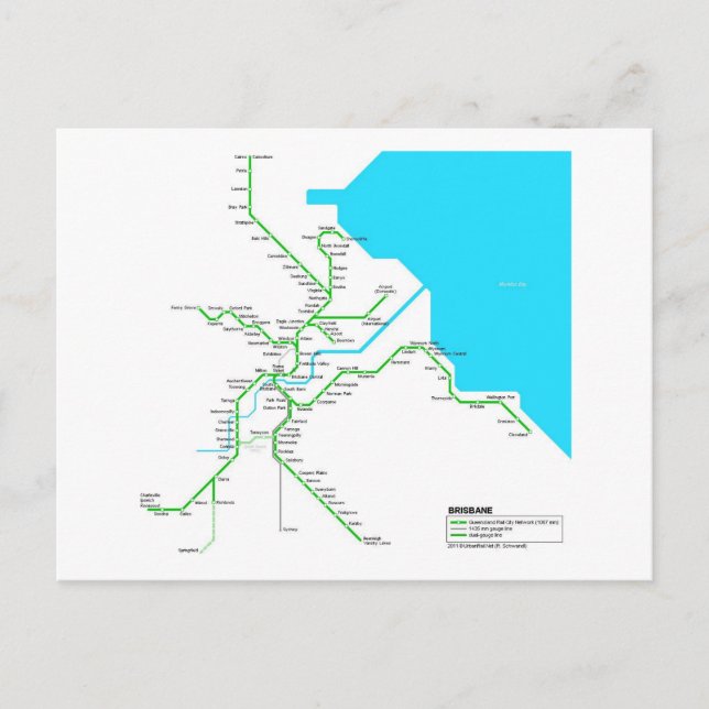 Carte Postale Métro de Brisbane (Devant)