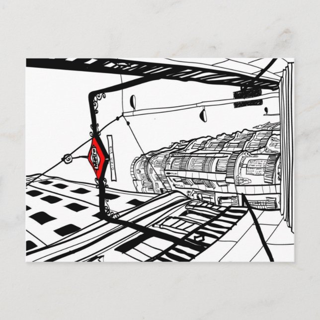 Carte Postale Métro de Madrid Gran Vía (Devant)