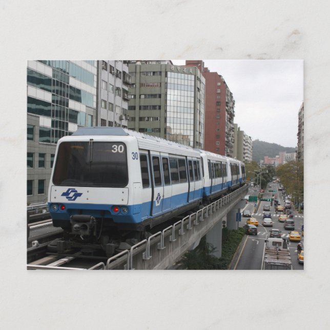 Carte Postale Métro de Taipei quittant la gare de Liuzhangli, Ta (Devant)