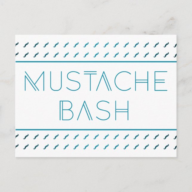 Carte Postale Métro Mustache Bash (Devant)