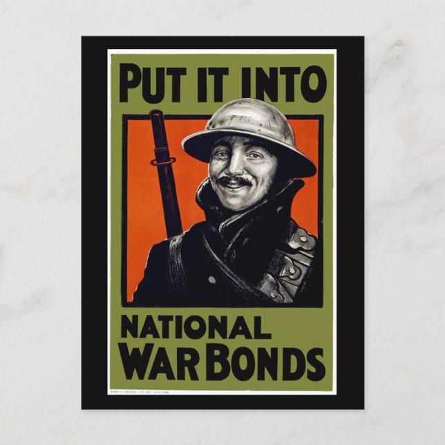 Carte Postale Mettez-Le Dans Les Obligations De Guerre Nationale (Devant)