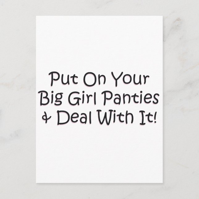 Carte Postale Mettez vos culottes de filles ! (Devant)