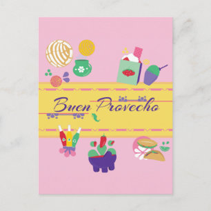 carte postale mexicaine colorée et amusante