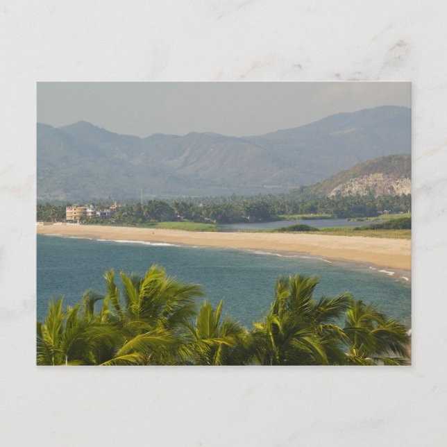 Carte Postale Mexique, Jalisco, Barra de Navidad. Plage de Town (Devant)