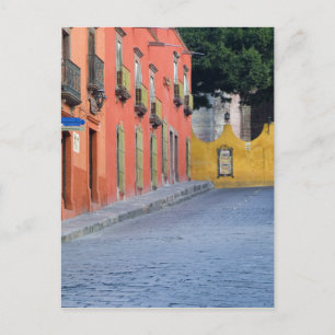 Carte Postale Mexique, San Miguel de Allende, Maisons le long