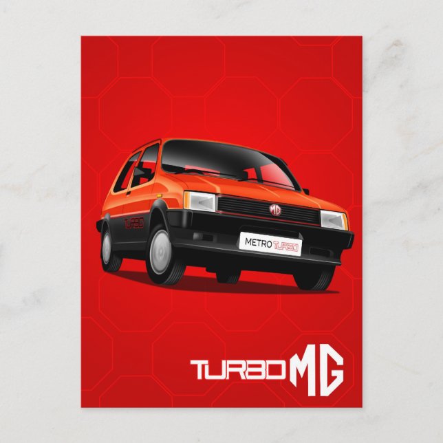 Carte Postale MG Metro Turbo (Devant)