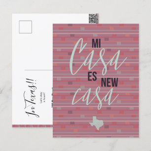 Carte Postale Mi Casa Es New Casa - Texas Moving Faire-part