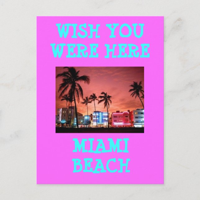 CARTE POSTALE MIAMI BEACH (Devant)