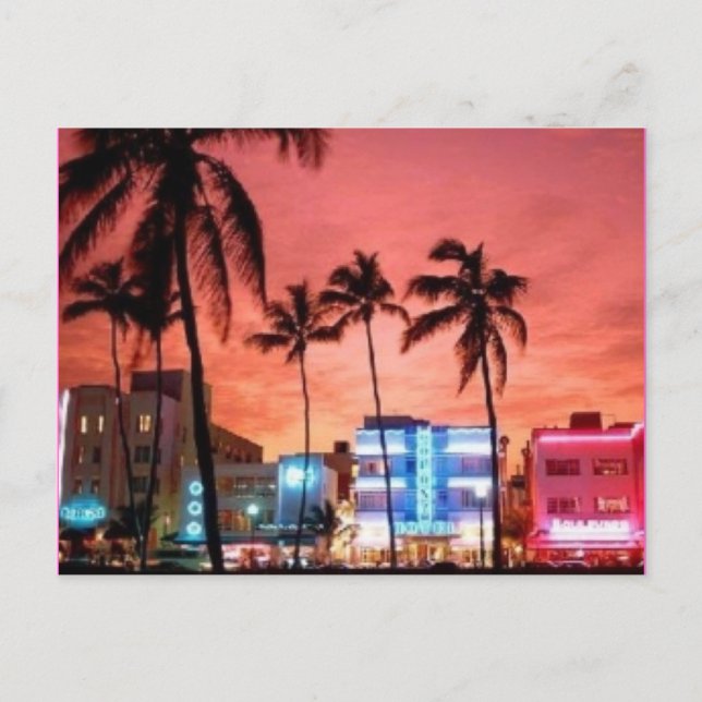 Carte Postale Miami Beach, Floride (Devant)