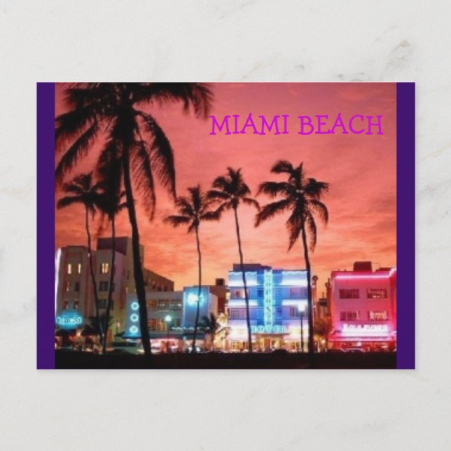 Carte Postale Miami Beach, Floride (Devant)