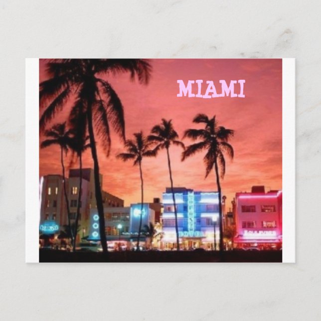 Carte Postale Miami Beach, Floride (Devant)