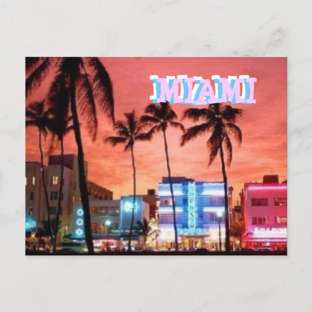 Carte Postale Miami Beach, Floride (Devant)