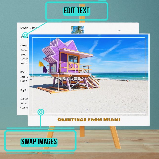 Carte Postale Miami Beach Floride Lifeguard Station (Please enjoy our postcard)