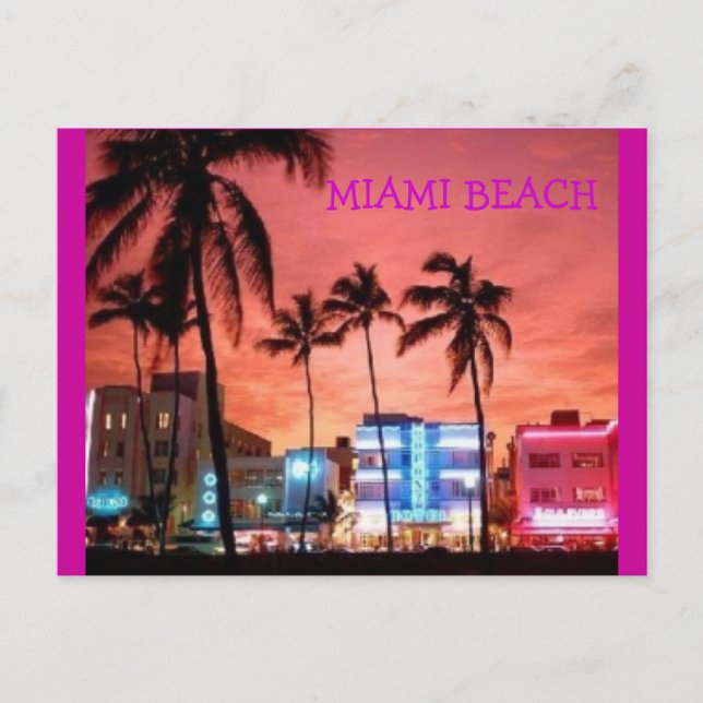 Carte Postale Miami Beach, la Floride (Devant)