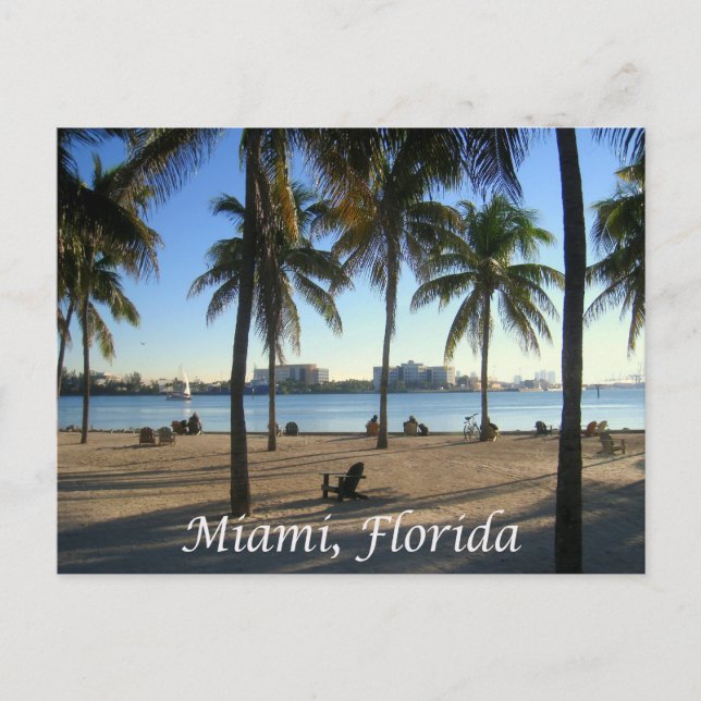 Carte Postale Miami Beach Sunset Floride, États-Unis (Devant)