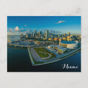 Carte Postale Miami Florida City Skyline