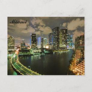 Carte Postale Miami Florida City Skyline Travel