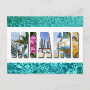 Carte Postale Miami Floride Plage Océan Photo de Voyage