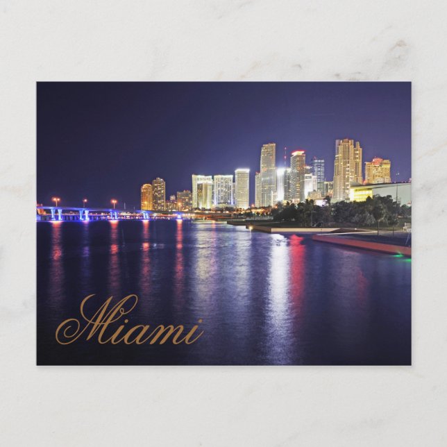 Carte Postale Miami, Floride, Ville de Progrès (Devant)