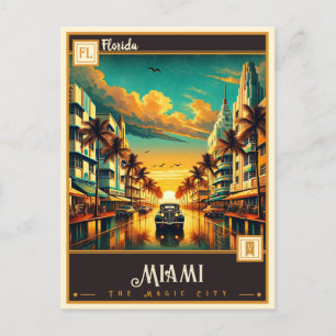 Carte Postale Miami, Floride   VINTAGE