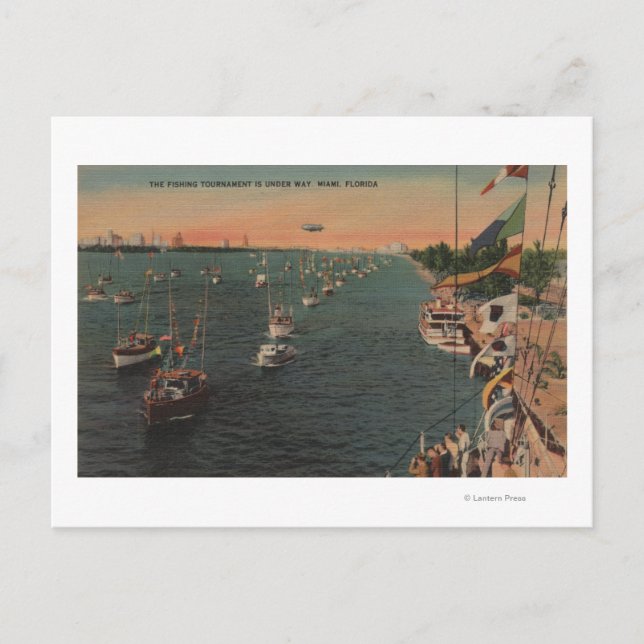Carte Postale Miami, Floride - Vue de la pêche (Devant)