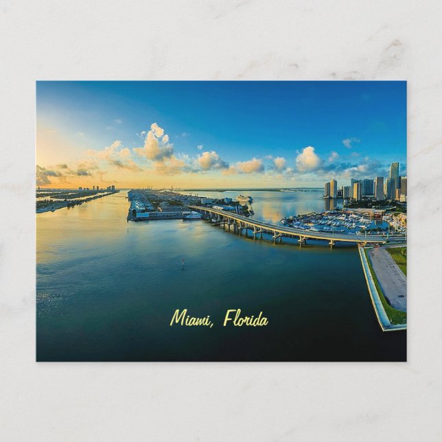 Carte Postale Miami, Floride, vue panoramique, (Devant)