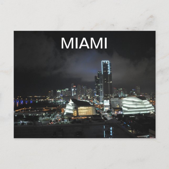 Carte Postale Miami la nuit (Devant)
