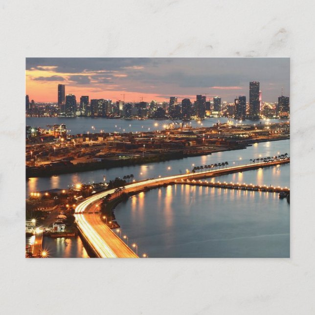 Carte Postale Miami Skyline (Devant)