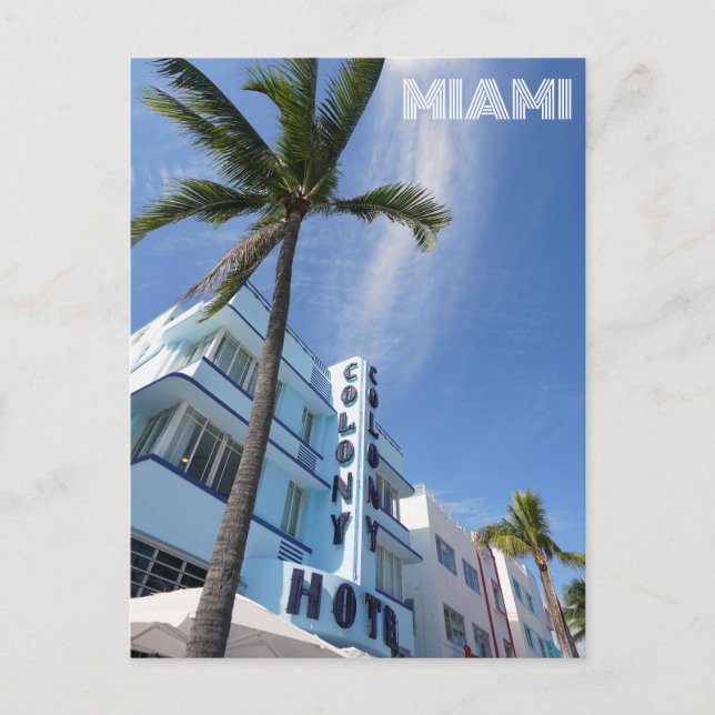 Carte Postale Miami South Beach Floride Art déco Voyage (Devant)