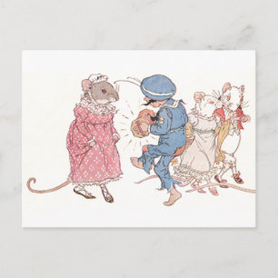 Carte Postale Mice Dancing to Concertina