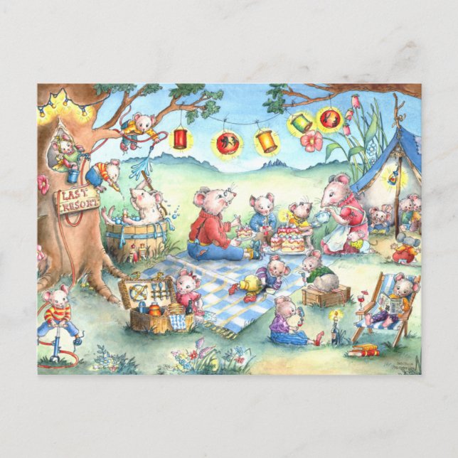 Carte postale Mice Picknick (Devant)