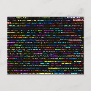 Carte postale Michael Text Design I
