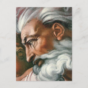 Carte Postale Michelangelo Création Adam Dieu Art