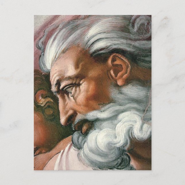 Carte Postale Michelangelo Création Adam Dieu Art (Devant)