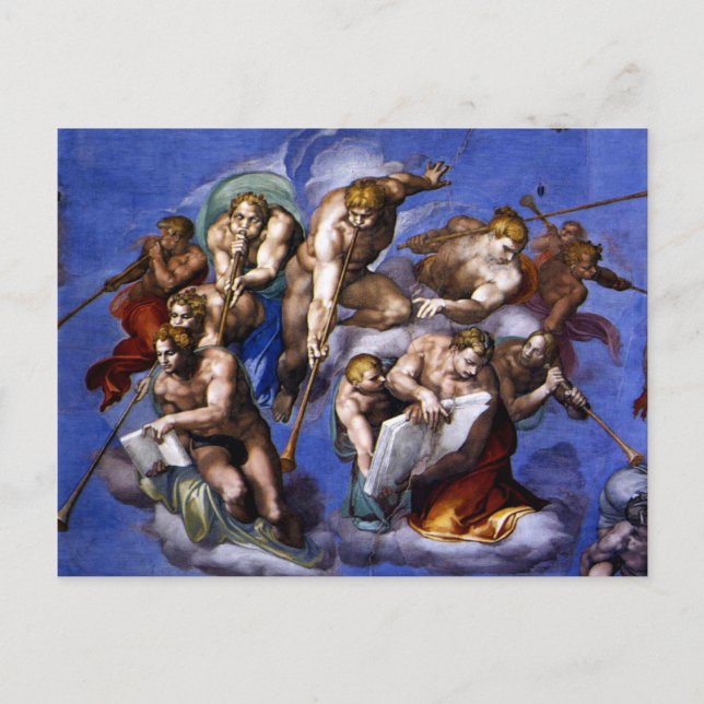 Carte Postale Michelangelo - Dernier jugement (détail) (Devant)