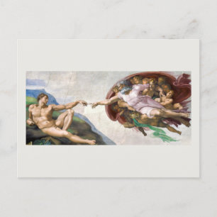 CARTE POSTALE: MICHELANGELO : LA CRÉATION D'ADAM